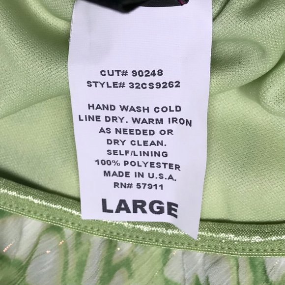 Vintage Y2K Fairycore Pastel Green Cottagecore Floral Midi Skirt / Size: Large - Picture 5 of 6